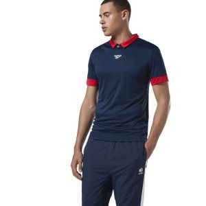 Reebok Classic Football Polo Sweatshirt Herren - Navy - DE 096-VUD